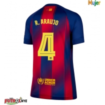 Camiseta Barcelona Ronald Araujo #4 Primera Equipación para mujer 2025-26 manga corta